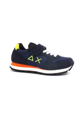 SUN68 Boy's Tom Fluo Sneaker Bimbo Navy Blue Z42302K