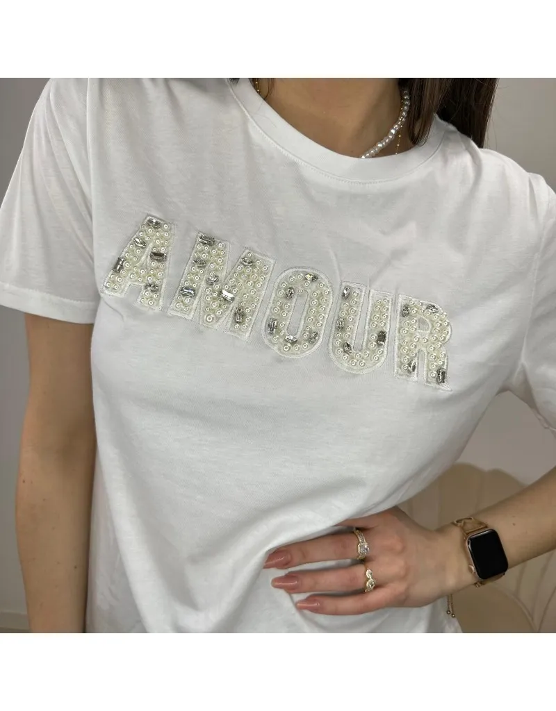 T-SHIRT AMOUR PERLE