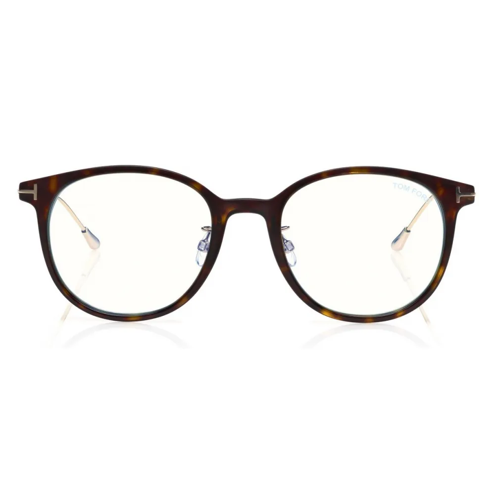 Tom Ford - Blue Block Optical Glasses – Occhiali in Metallo - Avana Scuro - FT5644-D-B - Occhiali da Vista - Tom Ford Eyewear
