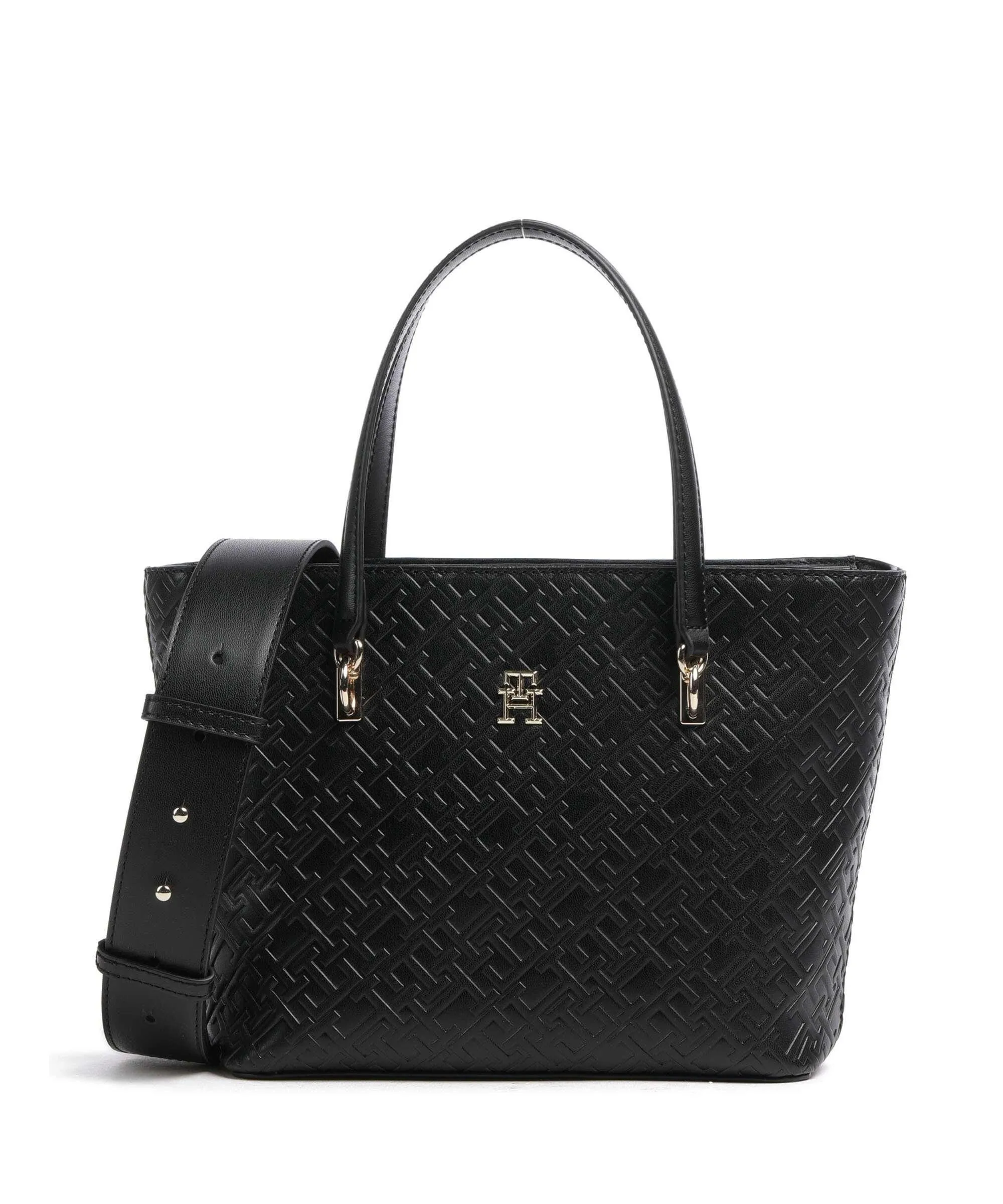  Tommy Hilfiger TH Refined Borsa a mano pelle sintetica nero  