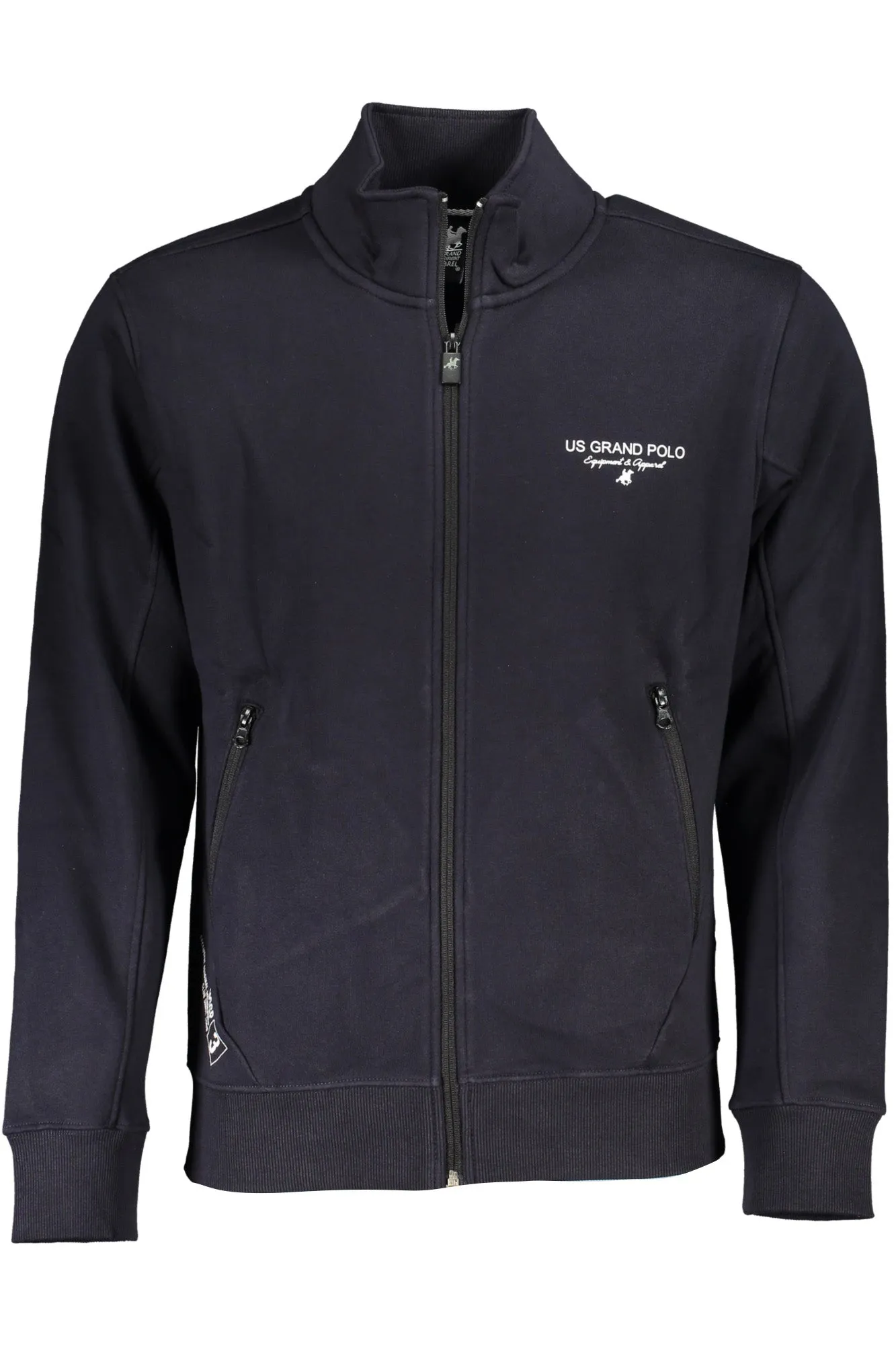 U.S. GRAND POLO FELPA CON ZIP UOMO BLU
