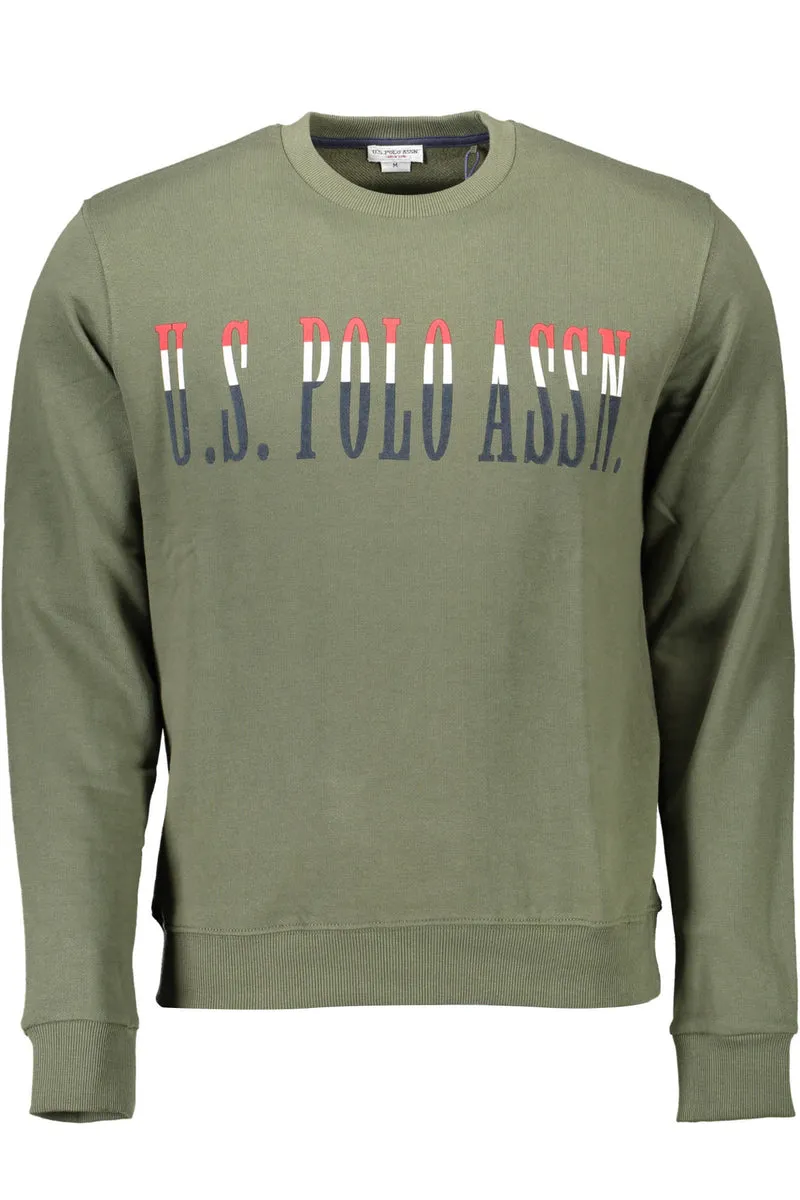 U.S. POLO FELPA SENZA ZIP UOMO VERDE