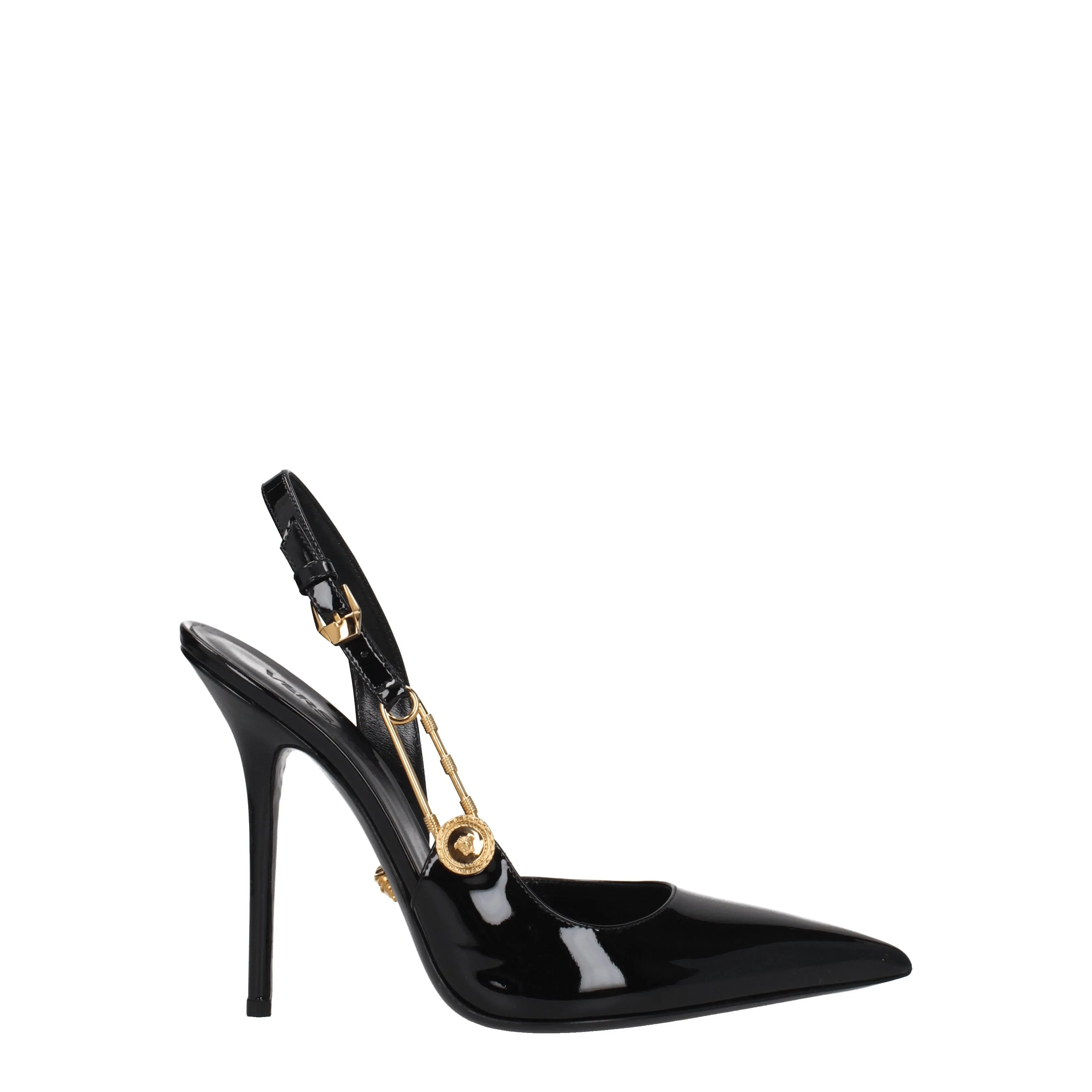 Versace Sandali Donna Vernice Nero