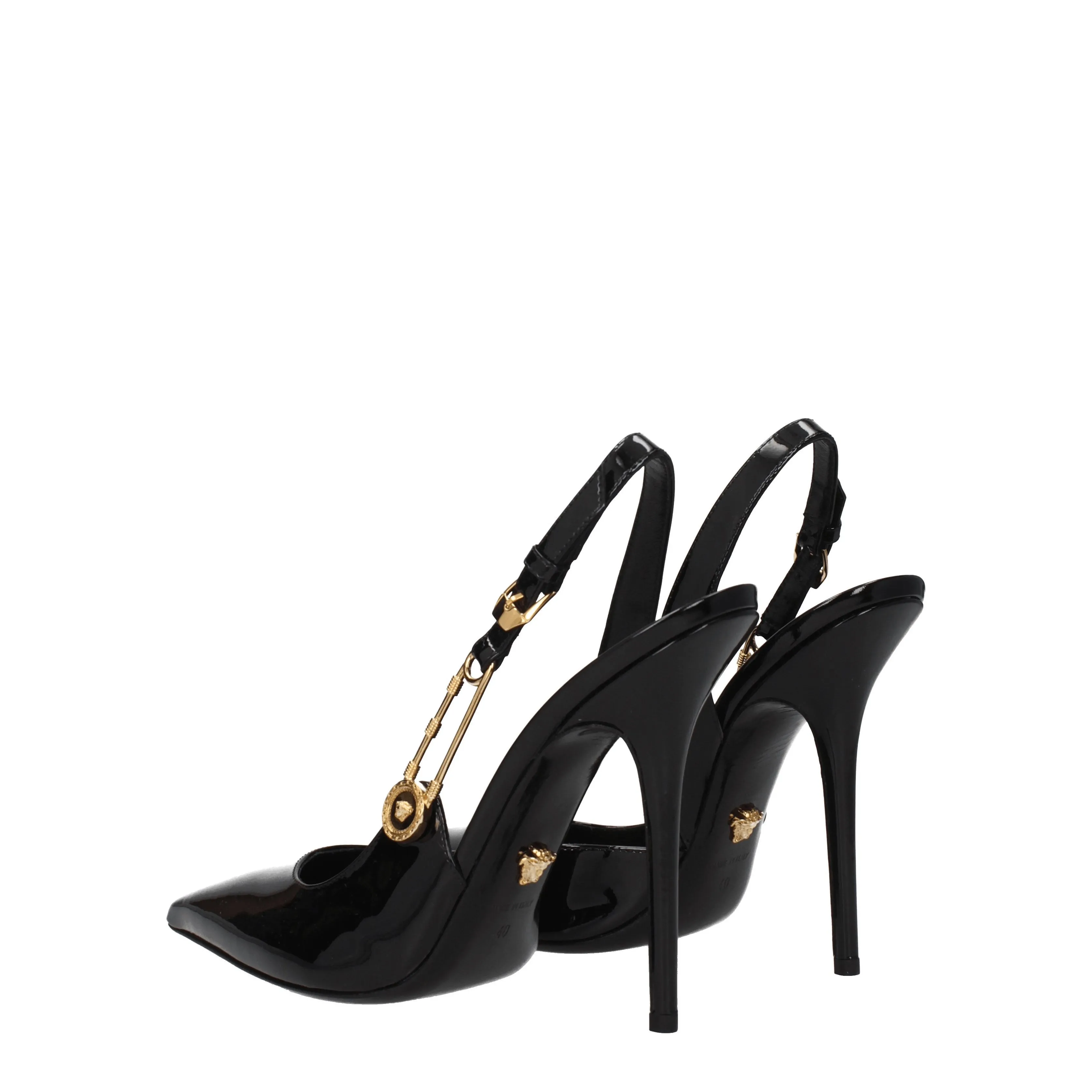 Versace Sandali Donna Vernice Nero