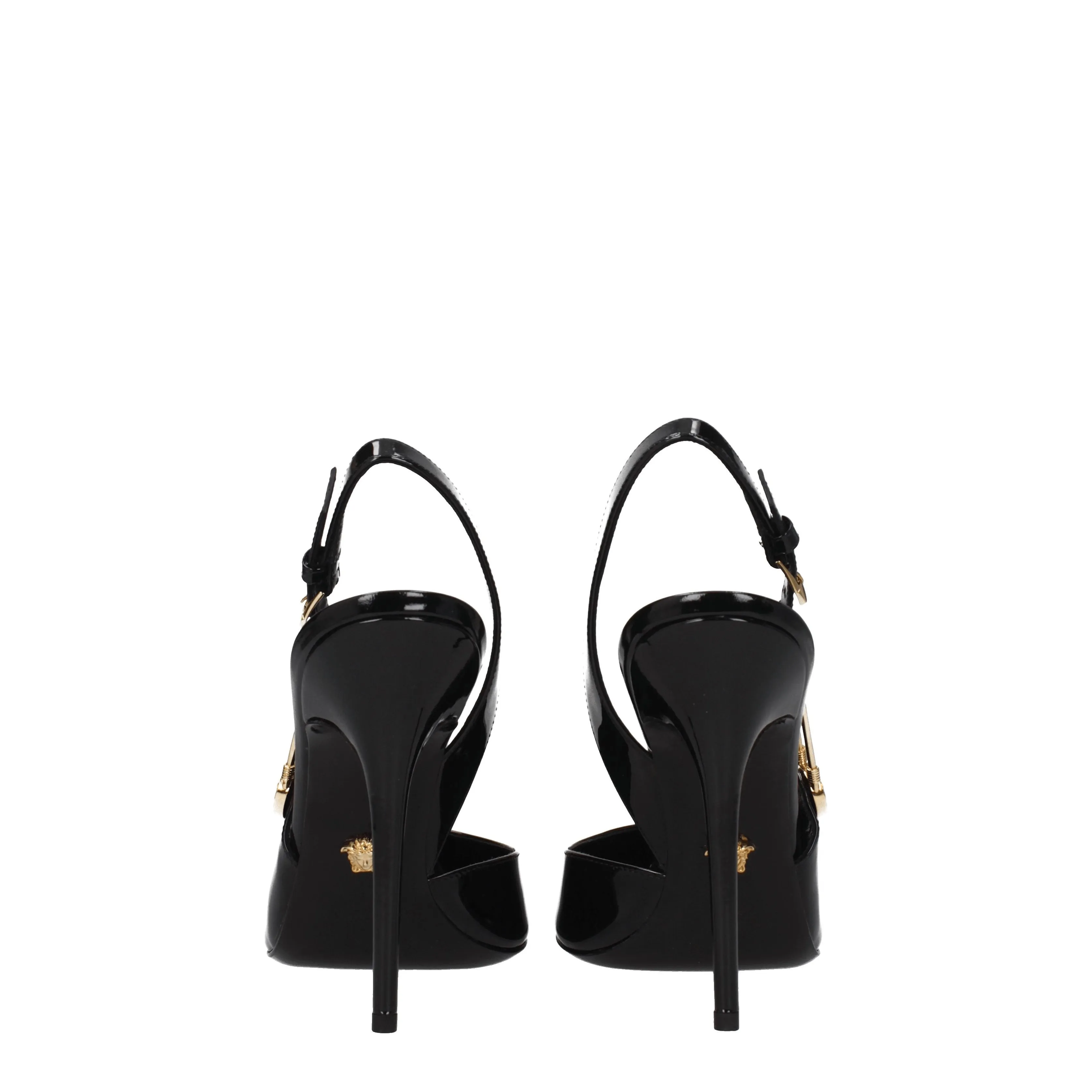 Versace Sandali Donna Vernice Nero