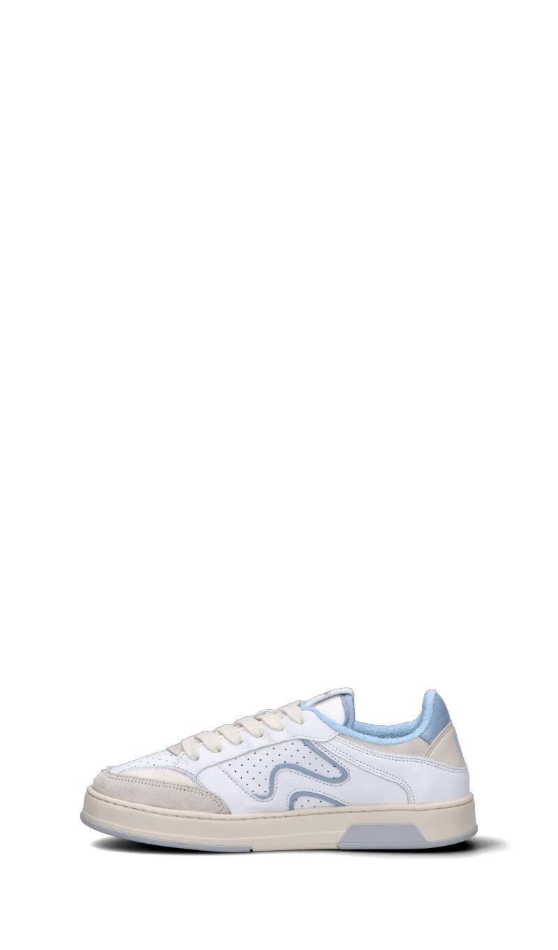 WOMSH Sneaker donna bianca/azzurra in pelle