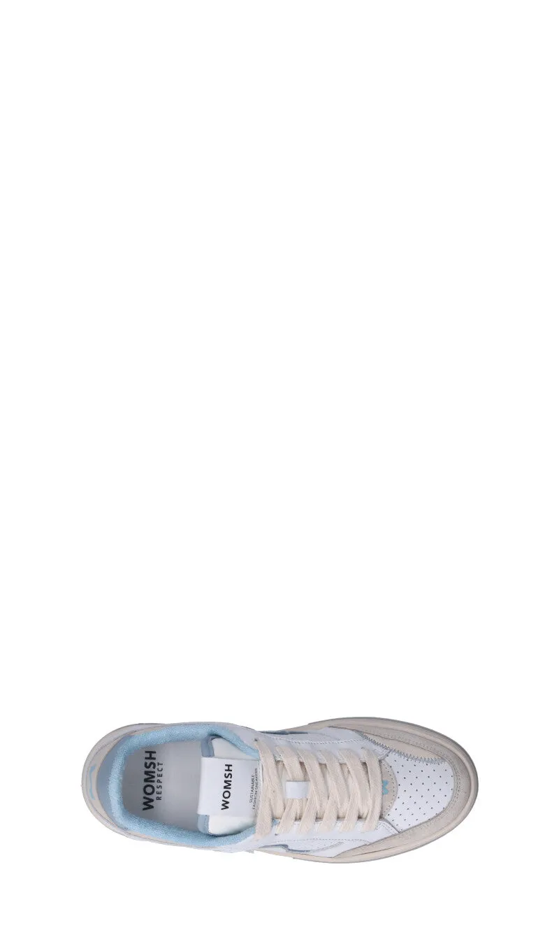 WOMSH Sneaker donna bianca/azzurra in pelle